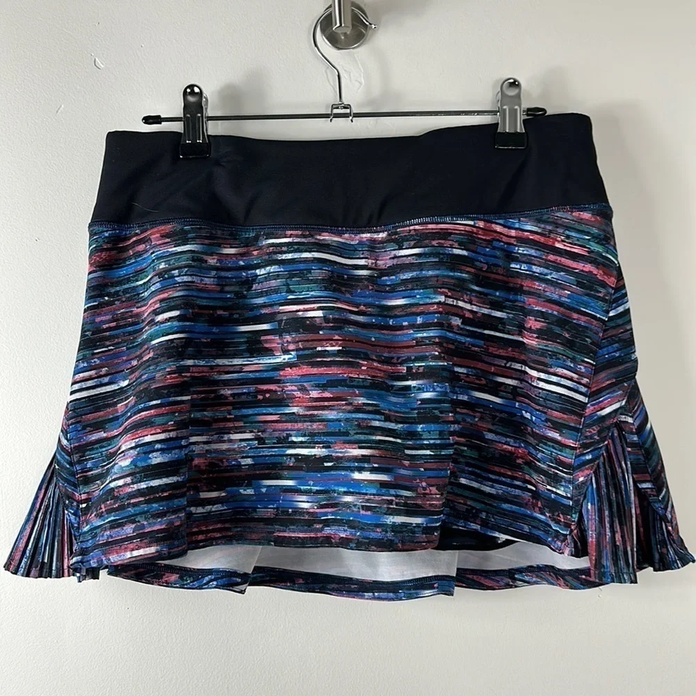 Lululemon Play off The Pleats Multicolor Hindshu Alpine White Tennis Skirt 6